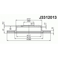 J3312013 NIPPARTS Тормозной диск