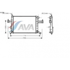 OL2306 AVA Радиатор, охлаждение двигателя