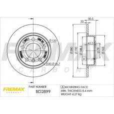 BD-2899 FREMAX Тормозной диск