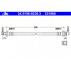 24.5156-0230.3 ATE Тормозной шланг