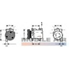 1300K001 VAN WEZEL Компрессор, кондиционер