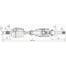 DRS6041.00 OPEN PARTS Приводной вал