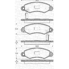 363702161029 MAGNETI MARELLI Комплект тормозных колодок, дисковый тормоз