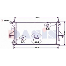 060021N AKS DASIS Радиатор, охлаждение двигателя