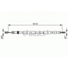 1 987 477 432 BOSCH Трос, стояночная тормозная система