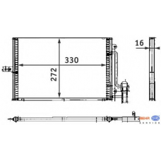 8FC 351 300-691 HELLA Конденсатор, кондиционер