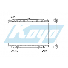 PA020566 KOYO P-tank corrugate-fin ass'y