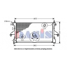 160010N AKS DASIS Радиатор, охлаждение двигателя