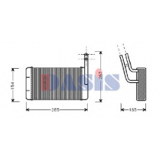 259070N AKS DASIS Теплообменник, отопление салона