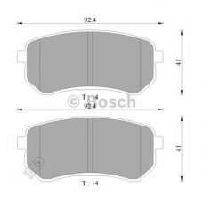 0 986 AB3 123 BOSCH Комплект тормозных колодок, дисковый тормоз