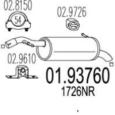 01.93760 MTS Глушитель выхлопных газов конечный