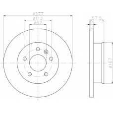 8DD 355 103-811 HELLA PAGID Тормозной диск