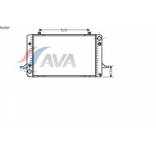 FD2087 AVA Радиатор, охлаждение двигателя