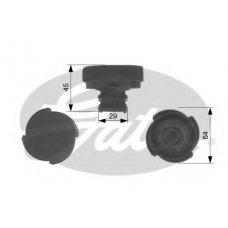 RC207 GATES Крышка, резервуар охлаждающей жидкости