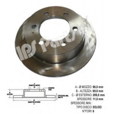 IBP-1S00 IPS Parts Тормозной диск
