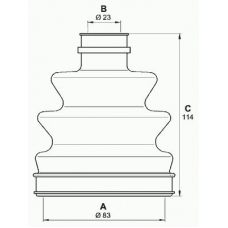 SJK7194.00 OPEN PARTS Комплект пылника, приводной вал