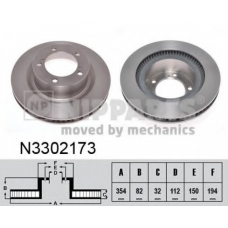 N3302173 NIPPARTS Тормозной диск