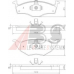 37238 OE ABS Комплект тормозных колодок, дисковый тормоз