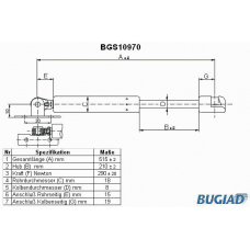 BGS10970 BUGIAD Газовая пружина, капот