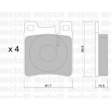 22-0567-0 METELLI Комплект тормозных колодок, дисковый тормоз