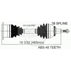 VW-8-20-308A InterParts Приводной вал