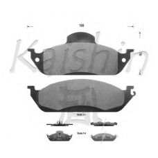 D10031 KAISHIN Комплект тормозных колодок, дисковый тормоз