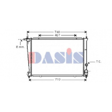 560007N AKS DASIS Радиатор, охлаждение двигателя