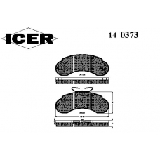 140373 ICER Комплект тормозных колодок, дисковый тормоз