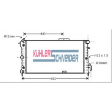 0606801 KUHLER SCHNEIDER Радиатор, охлаждение двигател