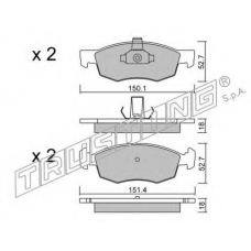 283.2 TRUSTING Комплект тормозных колодок, дисковый тормоз