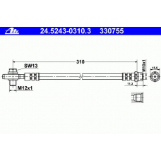 24.5243-0310.3 ATE Тормозной шланг