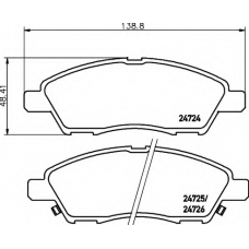 8DB 355 014-071 HELLA Комплект тормозных колодок, дисковый тормоз