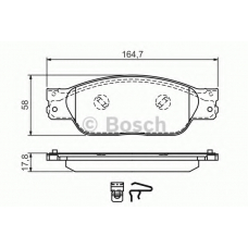 0 986 494 355 BOSCH Комплект тормозных колодок, дисковый тормоз