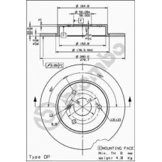 08.8163.10 BREMBO Тормозной диск