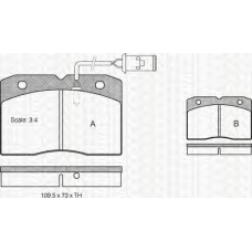 8110 15002 TRIDON Brake pads - front