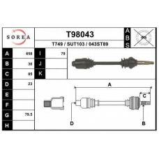 T98043 EAI Приводной вал