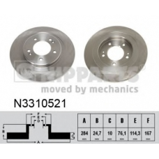 N3310521 NIPPARTS Тормозной диск