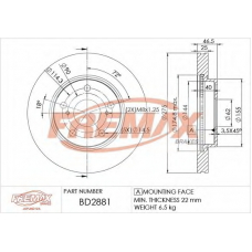 BD-2881 FREMAX Тормозной диск