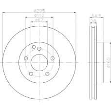 8DD 355 108-771 HELLA PAGID Тормозной диск