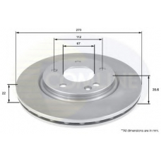 ADC1666V COMLINE Тормозной диск