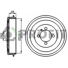 5020-0003 PROFIT Тормозной барабан