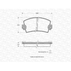 363702160661 MAGNETI MARELLI Комплект тормозных колодок, дисковый тормоз