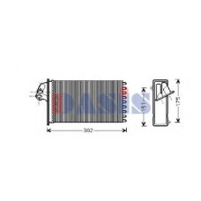 126002N AKS DASIS Теплообменник, отопление салона