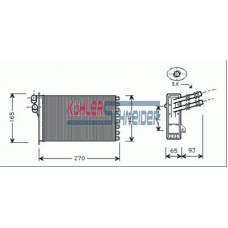 1390001 KUHLER SCHNEIDER Теплообменник, отопление салона