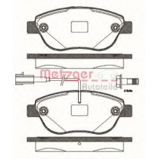 0859.12 METZGER Комплект тормозных колодок, дисковый тормоз