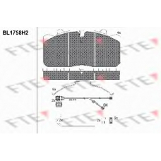 BL1758H2 FTE Комплект тормозных колодок, дисковый тормоз