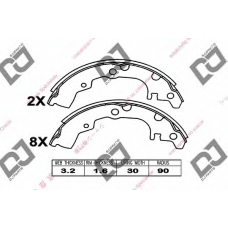 BS1074 DJ PARTS Комплект тормозных колодок