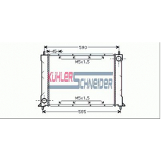 2703401 KUHLER SCHNEIDER Радиатор, охлаждение двигател