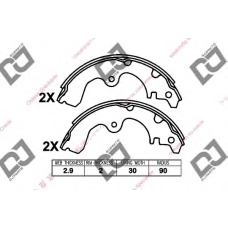 BS1194 DJ PARTS Комплект тормозных колодок