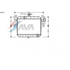 DU2041 AVA Радиатор, охлаждение двигателя